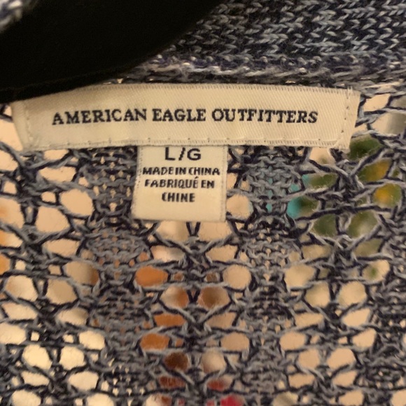 AE blue knit cardigan - Picture 2 of 2